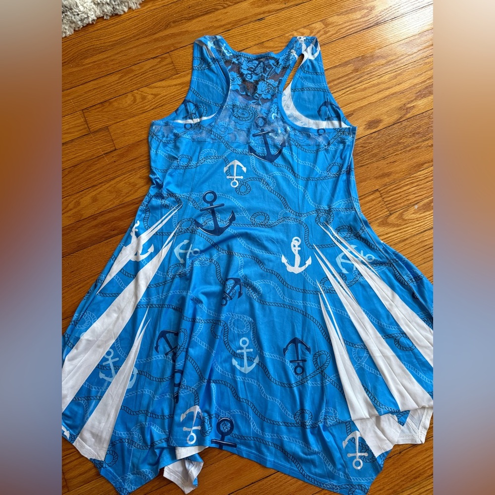 India Boutique Blue and White Nautical Dress